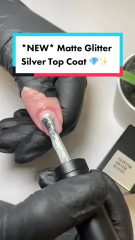 The TopCoat family is growing, introducing your new fabourite matte top coat.. Matte Glitter Silver💎✨  #hona #matte #silver #t#topcoatgelpolish  #glitter 