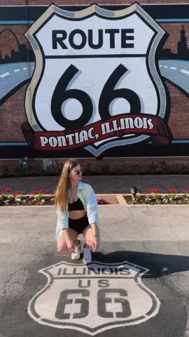 On Route sixty-six.                             #chicago #IL #foryoupage #road #fyp #2023 #route66 