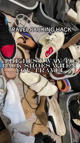 Travel hack: the best way to pack shoes for #travel #vacation #travel #traveltiktok #travellife #travelhacks #travelhack #traveltips #amazonfinds #amazonmusthaves #amazonfavorites 