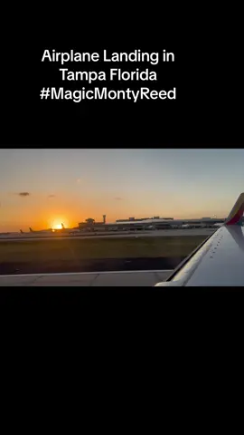 Airplane landing in Tampa Florida.  Airports, sunrises and sunsets.  Sometimes I don’t know if it is morning or night or what city I am in until that voice over the PA system welcomes me and gives me the local time. Six Cities In Six Days…  #sixcitiesinsixdays #magicmontyreed #airplane #airplanelanding  #tampa #sunrise #sunset #sixsaturdaysandasunday #sevensaturdays  #sevensundays  