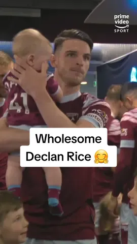 A wholesome moment with Declan Rice and his son in the tunnel before a match 🤗 #PremierLeague #sports #football #westham 