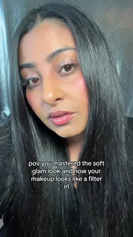 rare beauty blush in happy + fenty lip cream 💞#softglam #makeup #pov #glowymakeup #rarebeauty #fyp 