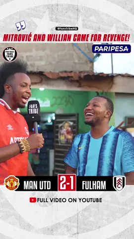 Watch Victor's  FULL INTERVIEW ON YOUTUBE - LINK IN BIO 📺 🗣 🔥  #naijafootball #tiktoknigeria #naijatiktok #PremierLeague #levelupafrica #africanfootball MANCHESTER UNITED 2-1 FULHAM  highlights