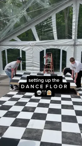 my dream dancefloor built by my dad 🤍 #2023bride #may2023bride #weddingdayfun #dancefloor #weddingsetup #bridaltiktok #weddingpreparation #weddingprep #weddingsetup #diywedding #weddingdiyprojects 