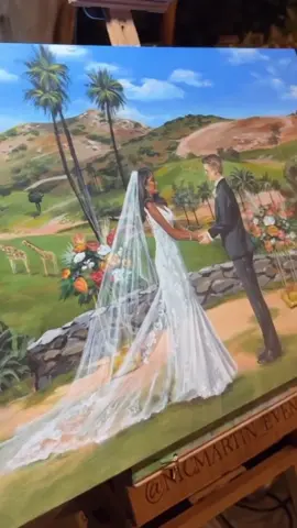 A live wedding painting at the San Diego Safari Park!! #LiveWeddingPainter #NicMartin #LiveWeddingPainting #LiveWeddingArt #LiveWeddingArtist #LiveEventPainter #LiveEventPainting #LiveEventArtist #timelapse #SanDiegoZoo 