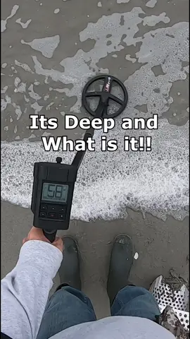 This was so deep and way down in the watery sand on the beach  and I found it while I was metal detecting and I wonder what the heck is it.. #metaldetecting #xpdeus2 #fyp