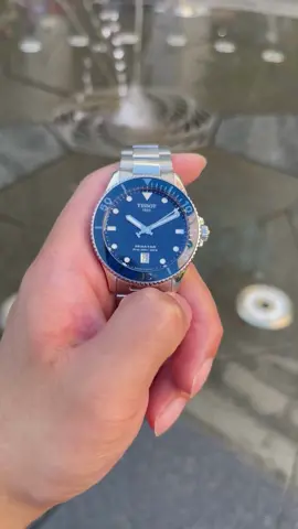 Hands-on with the new Tissot Seastar 1000 in 40mm size. If you are planning to get a dive watch with a good middle ground size, look no further. With a case diameter of 40mm and lug width of 20mm, the new Seastar keeps the proportions balanced, comfortable and aesthetically pleasing for most wrist size. Look at the gorgeous blue lacquered dial and bezel that pops under direct sunlight #AllWatches #AllWatchesAlwaysWithYou #Tissot #TissotWatch #tissotwatches #TissotSeastar  #TissotSeastar1000  #DiveWatch #Divewatches #DiverWatch #SwissWatch #Watch #Watches #watchesoftiktok #watchesoftiktokmakeme