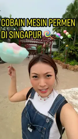 COBAIN MESIN PERMEN KAPAS DI SINGAPUR 🍡🍭😋  #fyp 