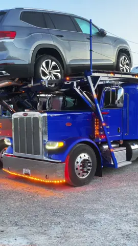 New Upgrades on the Pete @BIG G #truckdriver #peterbilt #carhauler #truck #customtruck #lights 