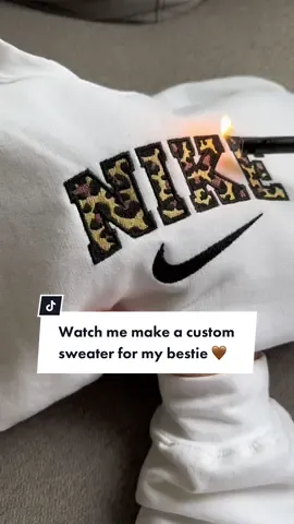 This is my second project and im so happy with the results! Slowly building my embroidery confidence up 😎 #embroiderymachine #nikeembroidery #brotherpe800 #embroideredsweatshirt #embroiderytutorial 