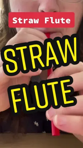 Make a straw flute at home and learn a little about the science of sound! Maybe this is more of a straw recorder? #scienceexperiments #scienceathome #stem #musicscience #diykids #diykidsprojects 