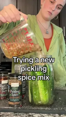 Experimenting with a new pickling spice from @Frontier Co-op 😋 can’t wait to taste these bad boys! #pickles #pickletok #izeatz #FrontierCoOpPartner 