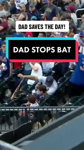 didn’t even spill his drink #baseball #sports #amazing #dad 