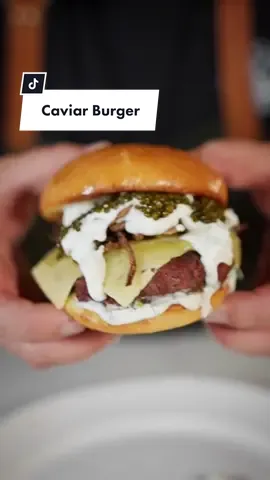 The Caviar Burger #burger #burgertok #blackcaviar 