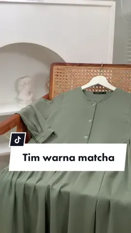 Habis booming di idul fitri warna matcha masih tetep jadi favorit kita semuaaa ❤️ #tiktokshopootd #dresspremium  #fypシ 
