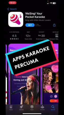 #answer to @Sameon Kun Aplikasi We Sing. Korang boleh karoke beramai-ramai nak buat live stream pun boleh. Ikut korang la. Yang penting berbaloi  #karaoke #malaysia #tiktok #dangdut #percuma 