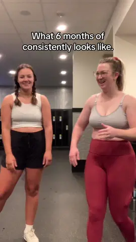 Thanks for being my gym buddy Callie! Cant wait to see what the next 6 months looks like.  #transformation#gym#accountabilitypartner#gymbuddygoals#consistencyiskey#Fitness#GymLife #gymtokitalia 