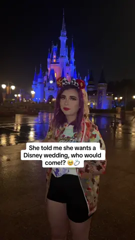 Who would come to our wedding 💍😍🏰💜 #disney #disneyworld #weddingvibes 