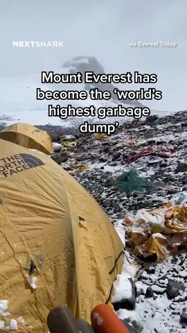 Alarming video shows how Mount Everest became ‘world’s highest garbage dump’ #mounteverest #Hiking #trip #trash #news #fyp #nextshark
