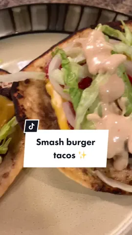 Dinner tonight ✨ Smash Burger Tacos #MomsofTikTok #DinnerIdeas #quickrecipes #burgers #dinnerwithme #cookwithme #momtok #momlife #fyp #tiktokrecipe #husbandwife 
