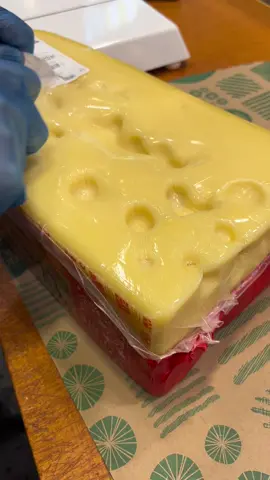 Emmentaler is a yellow, medium-hard cheese that originated in the area around the Emmentaler also call a swiss cheese.#fypシ #cheese #satisfying #yummy.