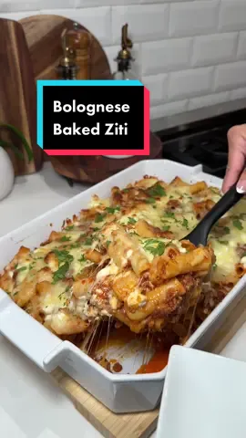 Bolognese Baked Ziti  #bakedziti #ziti #bolognese #pasta #lachefdelpueblo 