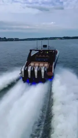 All new Mystic Powerboats M5200 with quad Mercury V12 600s#fastestboat #luxurylife 