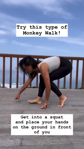 Join me on this funky monkey walk! This exercise also engages your core and strengthens your legs and improves your coordination. Plus, it's a playful way to mix up your workout routine and keep things exciting!  #animalwalkchallenge #mobilitytraining #movementthatinspires #fitnessmotivation #mobilitychallenge #fitnessroutine #fitnessjourney #workoutmotivation #activelifestyle #stayactive #trainingideas #mobilityexercises 