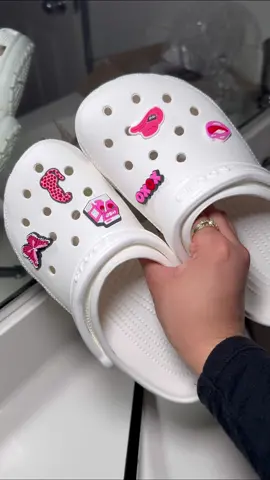 Finally got some crocs! Theyre so cute 💗💗  #crocs #decoratemycrocs #decoratemycrocswithme #crocsshoes #fyp #shoes #jibitz #newsummersandals #summercrocs 