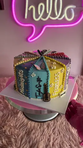 Eras tour cake! 💖 #taylorswift #erastour #taylorswiftcake #buttercream #customizedcake #cakeart #cake #buttercreamcake #caketok #fyp #foryou 