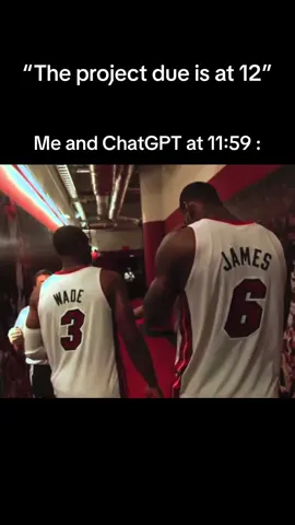 The greatest duo of all time. #lebron #kingjames #lbj23 #jamesgang #dwade #heat #miamiheat #NBA #basketball #chatgpt #academiccomeback #blessed #motivational #fyp #goat 