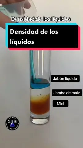 Densidad de los líquidos ⚗️ #ciencia #viral #laboratory #quimica #chemys 