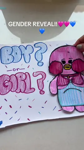 Gender reveal💙#paperduc #paperduck #paperducks #paperduckviral #fyp #gender #genderreveal #Love #foryoupage 