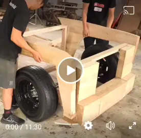 A drivable wooden ROLLS ROYCE PHANTOM...