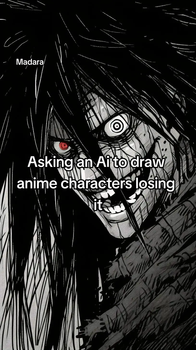 Asking an Ai to draw anime characters losing it #ai #askingai #aiart #anime #midjourney 