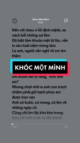Trả lời @nguyendacthien Khóc Một Mình 🥀#music #lyric #fyp #viral #trendingsong #thinhhanh #tramy776 #my_licee🍀 #xuhuong 