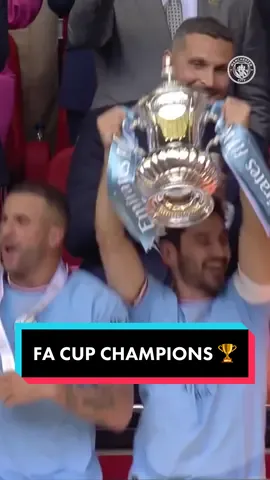 The moment we lifted the FA Cup! 🙌💙 #mcfc #manchestercity #football #trophylift #gundogan #haaland #facup