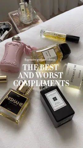 The best and worst compliments on my expensive perfumes 😬 And justice for Nishane please 😭 Let me know the good and bad in the comments too so I am not alone!  #perfumetiktok #fyp #mostcomplimentedperfume #bestcompliments #worstcompliment #viralperfumes #parfumsdemarlydelina #bdkpascesoir #nishaneani #nishanewulongcha #dulcisinfundo #byredobaldafrique #jomalonemyrrhtonka #funnymoments #expensiveperfumes 