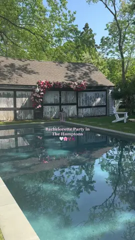My besties bachelorette in this east hampton home 🤍🌸 #bachelorette #hamptons #weddingseason #bacheloretteparty #fyp 