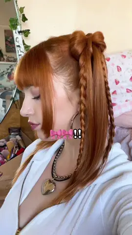 todays hairstyle !!! inspired by a pic i found on pinterest from @PlanetToose !! 🎀 this one was a lil bit hard because i have a lot of different length layers (im bad at cutting hair) 😵‍💫  anyway it still came out very cute ! #foryou#fyp#cutehairstyles#hairtutorial #hairtok 