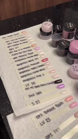 I was so tired of trying to figure out what these dip colors looked like before my nail appointments, so I took matters into my own hands 😂 #nails #dippowder #LifeHack #nailswatch #DIY #protip 