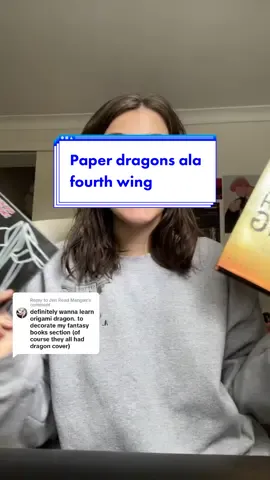 Replying to @Jen Read Mangas welcome to the worlds worst tutorial for making paper dragons as i ran out of time #BookTok #dragons #fourthwing #hachetteanz #bookish 