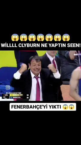 😱😱😱😱😱😱WİLLL CLYBURN 😱😱😱😱 İnanılmaz maç inanılmaz. Biz ne izledik?? Will Clyburn attı; Efes, 40 sayılık maç sonrası seriyi eşitledi. #AnadoluEfes #Fenerbahçe #FenerbahçeBeko #Fbbasket #Euroleague 