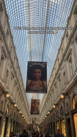 The Royal Gallery in Brussels on May 12th 2023 - showing their Pride #brussels #belgium #brusselsshopping #placestoseeinbrussels #brusselsfoodspots #grandplacebrussels #foodplacebrussels #foodspotbrussels #brussels_spot #travel #traveler #fyp 