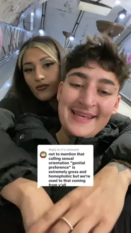 Replying to @C me and my femme doing homophobia #lesbian #butch #transmasc #theythem #gnc #transgender #femme 