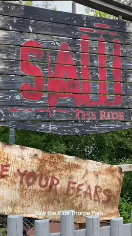 Saw Thorpe Park #thorpepark #thorpeparkofficial #thorpeparkrides #thorpeparkresort #sawtheride #saw #themeparkuk #themepark #dropride #scaryride #jigsaw #funnytiktok  #ukthemeparks #ride 