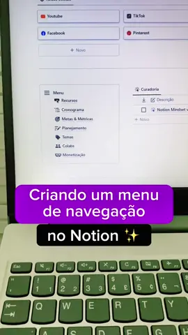 Replying to @Sabrina Noll Menu de navegação aesthetic no Notion ✨ #notion #notionapp #dicadenotion #NotionMindset 