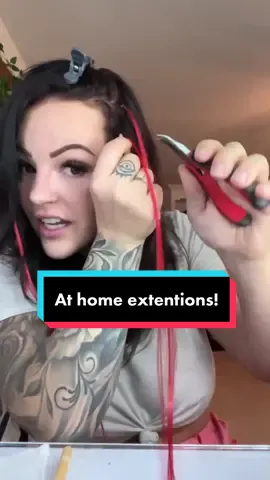 THIS IS SO COOL! Bead extensions at home. #DIY #extentions #hair #athome #doityourself #beadinextensions 