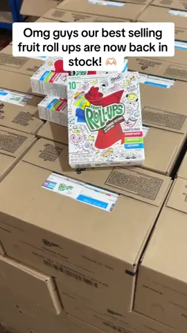Weve just received 1000 boxes of Fruit roll ups 😆🍬 #uksmallbusiness #hardwork #business #uktiktok #smallbusinessinuk #viralproducts #newuksnacks #goodies #uksweets #deliciousness #viralfood #productsyouneed #videos #products #restock #product #foodtiktok #foodcontentcreator #FoodLover #snacks 