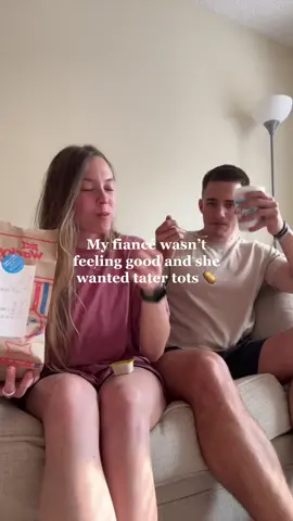 It takes near to nothing to make her happy #couple #Relationship #tatertots #period #sonic #fiance #fyp #foryou 